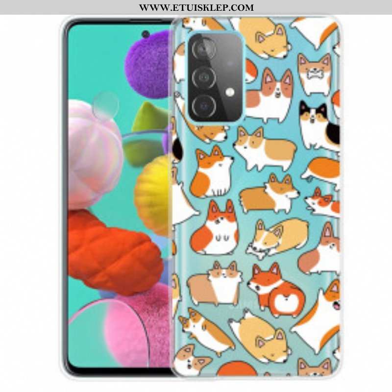 Etui do Samsung Galaxy A52 4G / A52 5G / A52s 5G Bezszwowe Wiele Psów